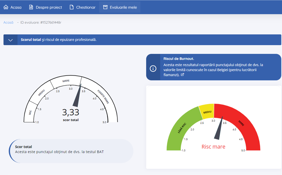 BATEREP – Platforma de Evaluare a Riscului de Epuizare Profesională