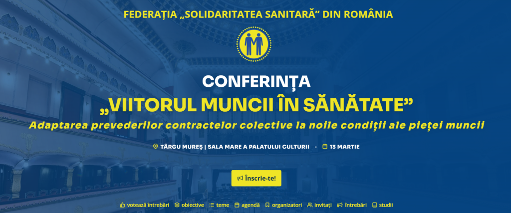 CONFERINȚA „Viitorul muncii în sănătate”